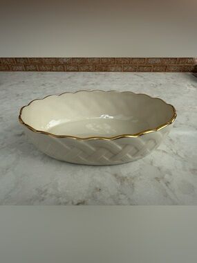 Lenox Porcelain Dish with Gold edge